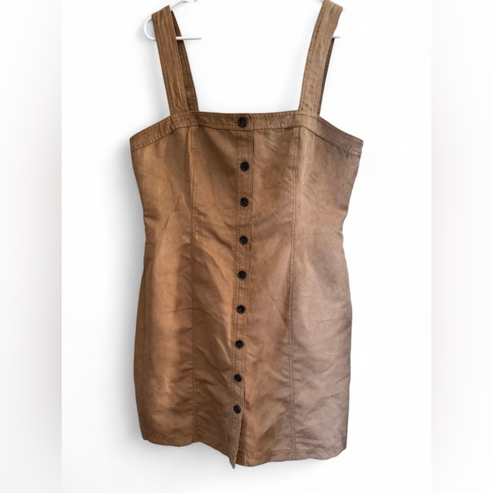 Banana Republic Tan Button-Front Mini Dress